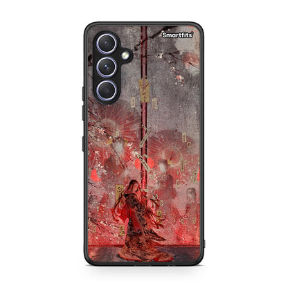 Θήκη Samsung Galaxy A54 Nezuko Kamado από τη Smartfits με σχέδιο στο πίσω μέρος και μαύρο περίβλημα | Samsung Galaxy A54 Nezuko Kamado Case with Colorful Back and Black Bezels