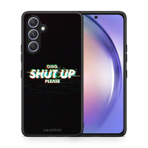 Θήκη Samsung Galaxy A54 OMG ShutUp από τη Smartfits με σχέδιο στο πίσω μέρος και μαύρο περίβλημα | Samsung Galaxy A54 OMG ShutUp Case with Colorful Back and Black Bezels