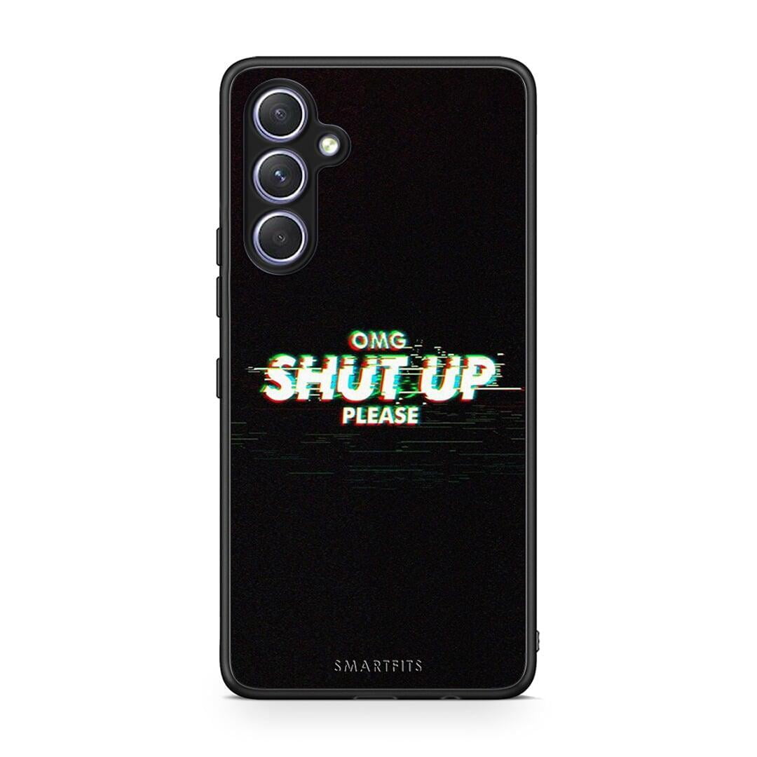 Θήκη Samsung Galaxy A54 OMG ShutUp από τη Smartfits με σχέδιο στο πίσω μέρος και μαύρο περίβλημα | Samsung Galaxy A54 OMG ShutUp Case with Colorful Back and Black Bezels