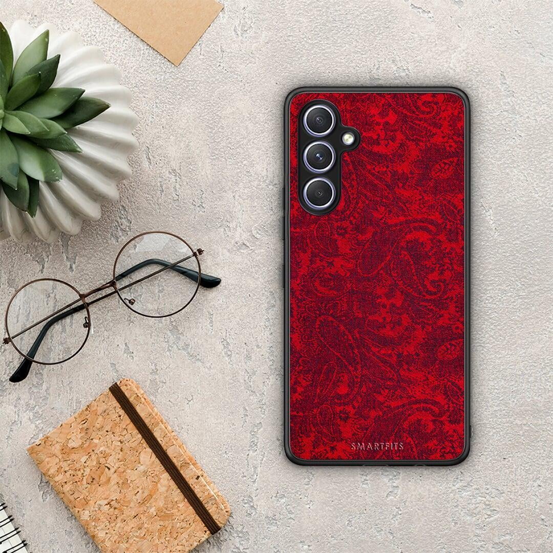 Θήκη Samsung Galaxy A54 Paisley Cashmere από τη Smartfits με σχέδιο στο πίσω μέρος και μαύρο περίβλημα | Samsung Galaxy A54 Paisley Cashmere Case with Colorful Back and Black Bezels