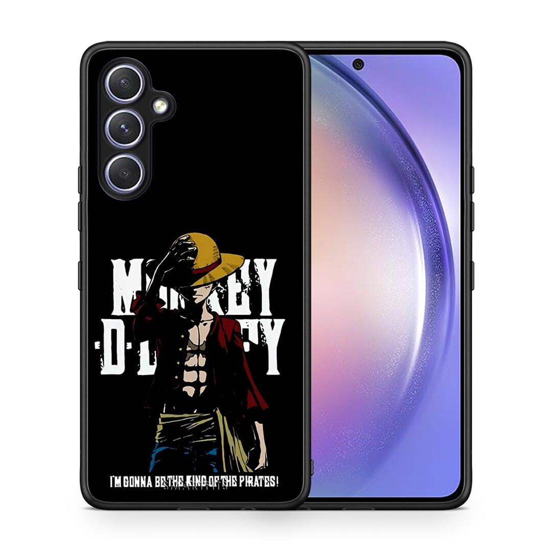 Θήκη Samsung Galaxy A54 Pirate King από τη Smartfits με σχέδιο στο πίσω μέρος και μαύρο περίβλημα | Samsung Galaxy A54 Pirate King Case with Colorful Back and Black Bezels