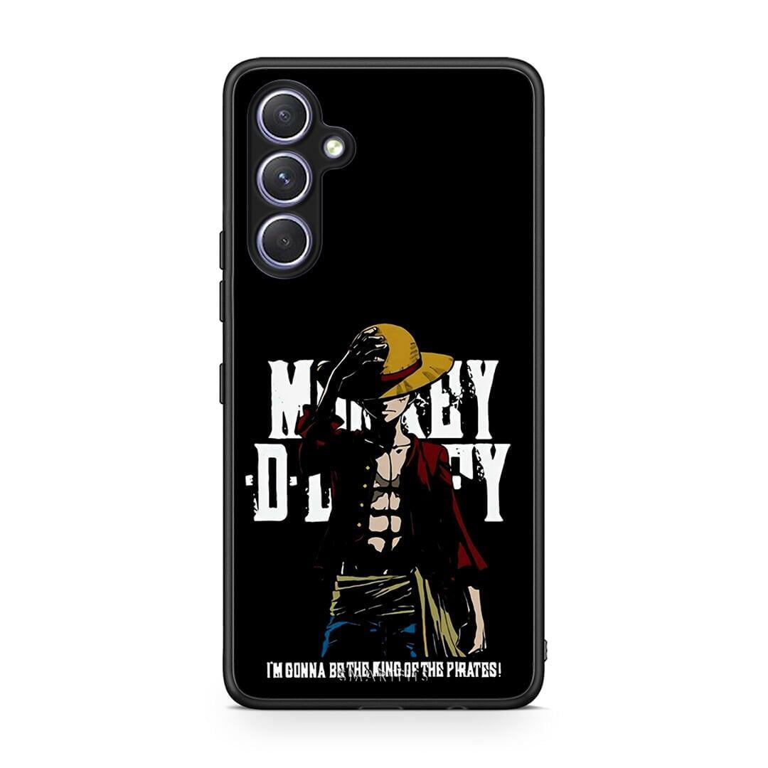 Θήκη Samsung Galaxy A54 Pirate King από τη Smartfits με σχέδιο στο πίσω μέρος και μαύρο περίβλημα | Samsung Galaxy A54 Pirate King Case with Colorful Back and Black Bezels