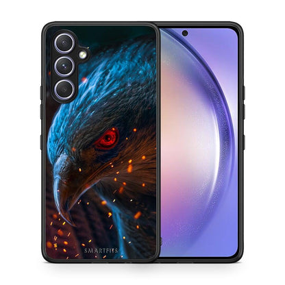 Θήκη Samsung Galaxy A54 PopArt Eagle από τη Smartfits με σχέδιο στο πίσω μέρος και μαύρο περίβλημα | Samsung Galaxy A54 PopArt Eagle Case with Colorful Back and Black Bezels