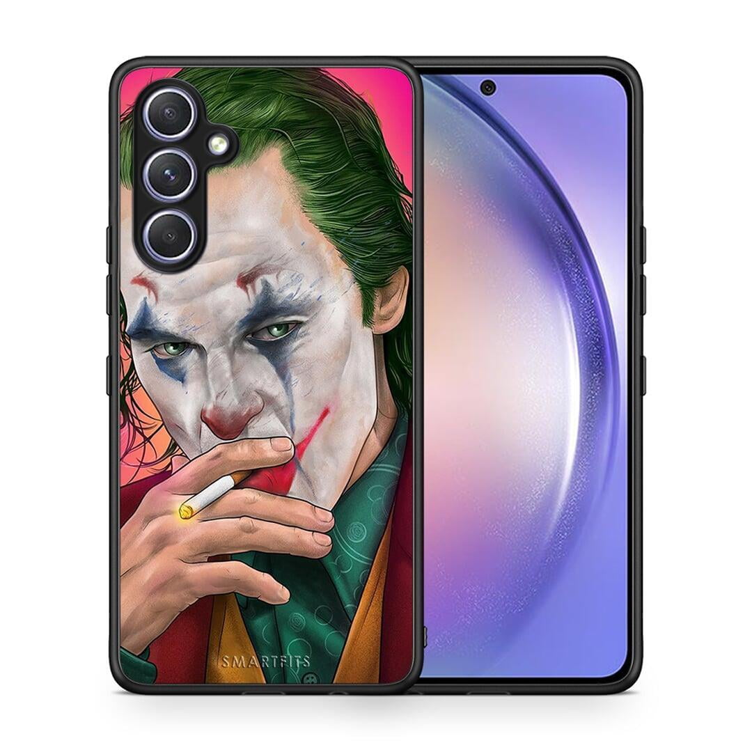 Θήκη Samsung Galaxy A54 PopArt JokesOnU από τη Smartfits με σχέδιο στο πίσω μέρος και μαύρο περίβλημα | Samsung Galaxy A54 PopArt JokesOnU Case with Colorful Back and Black Bezels