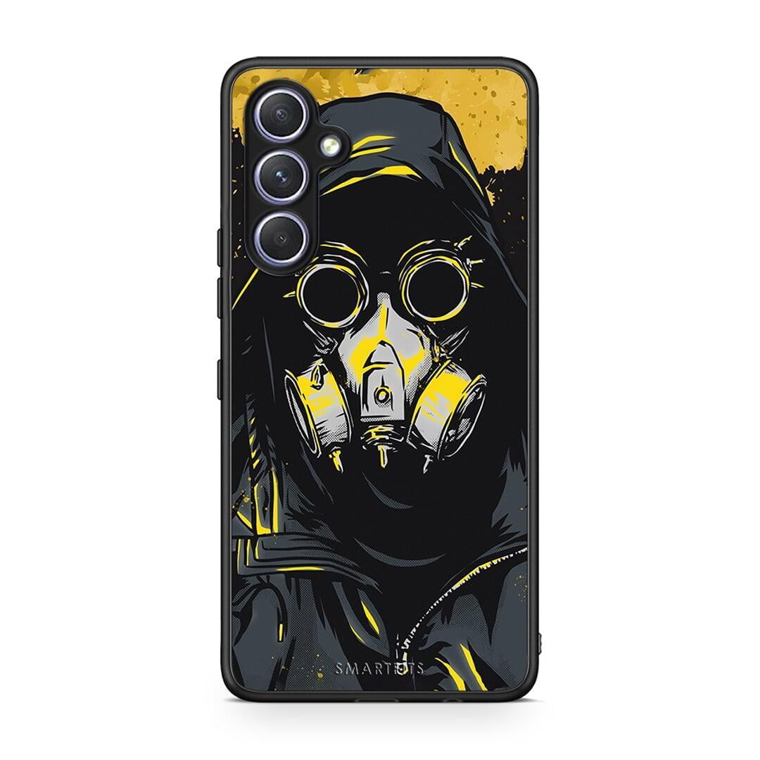 Θήκη Samsung Galaxy A54 PopArt Mask από τη Smartfits με σχέδιο στο πίσω μέρος και μαύρο περίβλημα | Samsung Galaxy A54 PopArt Mask Case with Colorful Back and Black Bezels