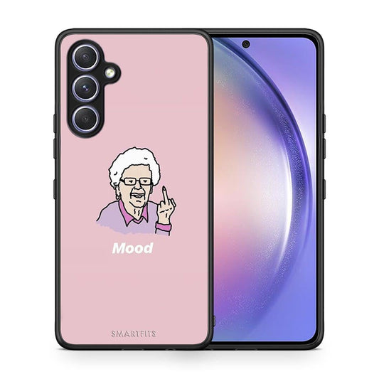 Θήκη Samsung Galaxy A54 PopArt Mood από τη Smartfits με σχέδιο στο πίσω μέρος και μαύρο περίβλημα | Samsung Galaxy A54 PopArt Mood Case with Colorful Back and Black Bezels
