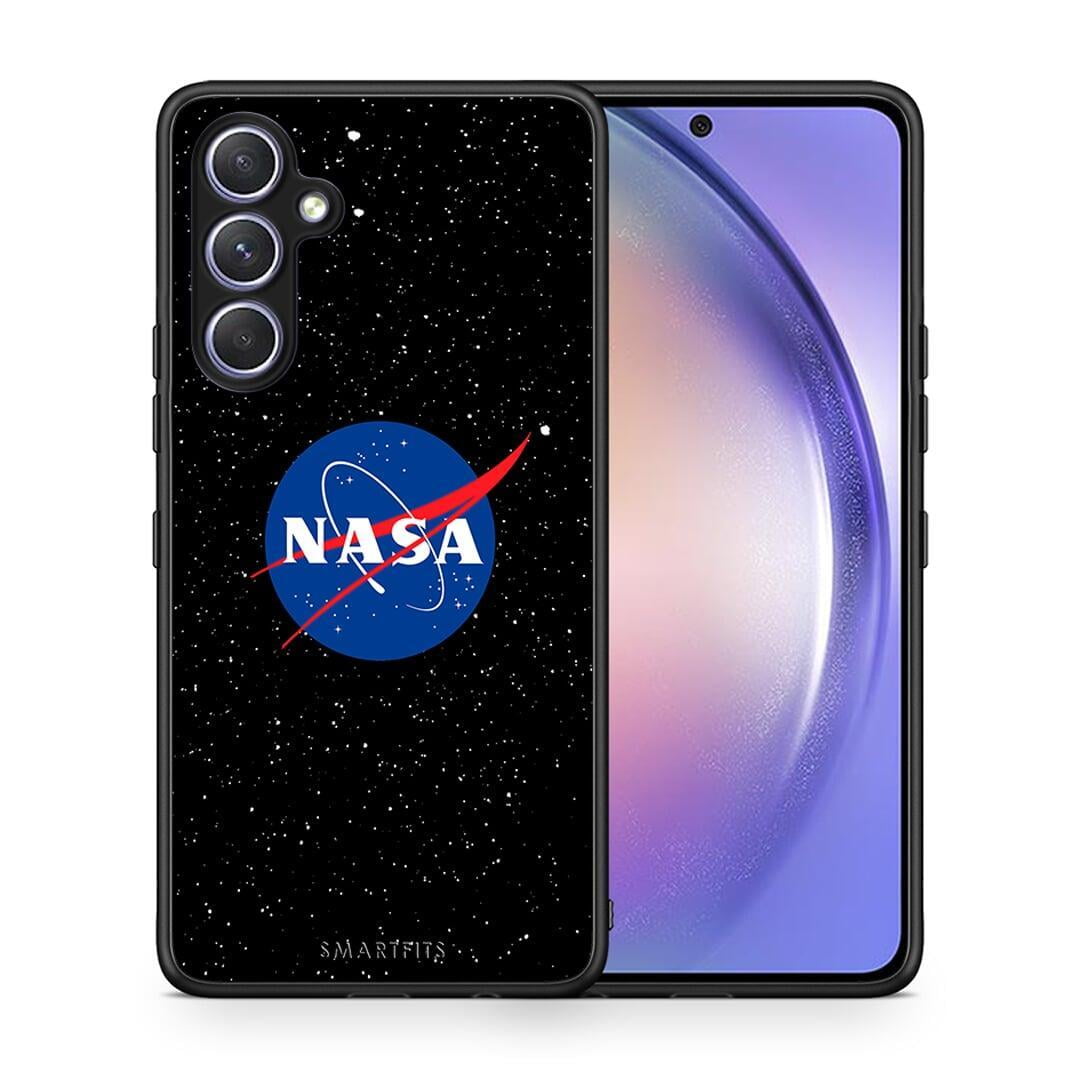 Θήκη Samsung Galaxy A54 PopArt NASA από τη Smartfits με σχέδιο στο πίσω μέρος και μαύρο περίβλημα | Samsung Galaxy A54 PopArt NASA Case with Colorful Back and Black Bezels