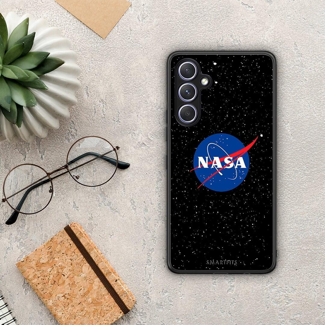 Θήκη Samsung Galaxy A54 PopArt NASA από τη Smartfits με σχέδιο στο πίσω μέρος και μαύρο περίβλημα | Samsung Galaxy A54 PopArt NASA Case with Colorful Back and Black Bezels