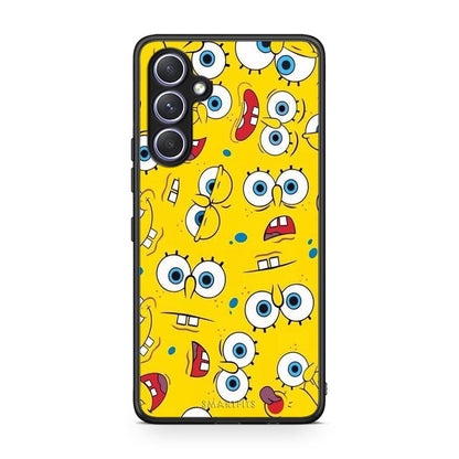 Θήκη Samsung Galaxy A54 PopArt Sponge από τη Smartfits με σχέδιο στο πίσω μέρος και μαύρο περίβλημα | Samsung Galaxy A54 PopArt Sponge Case with Colorful Back and Black Bezels