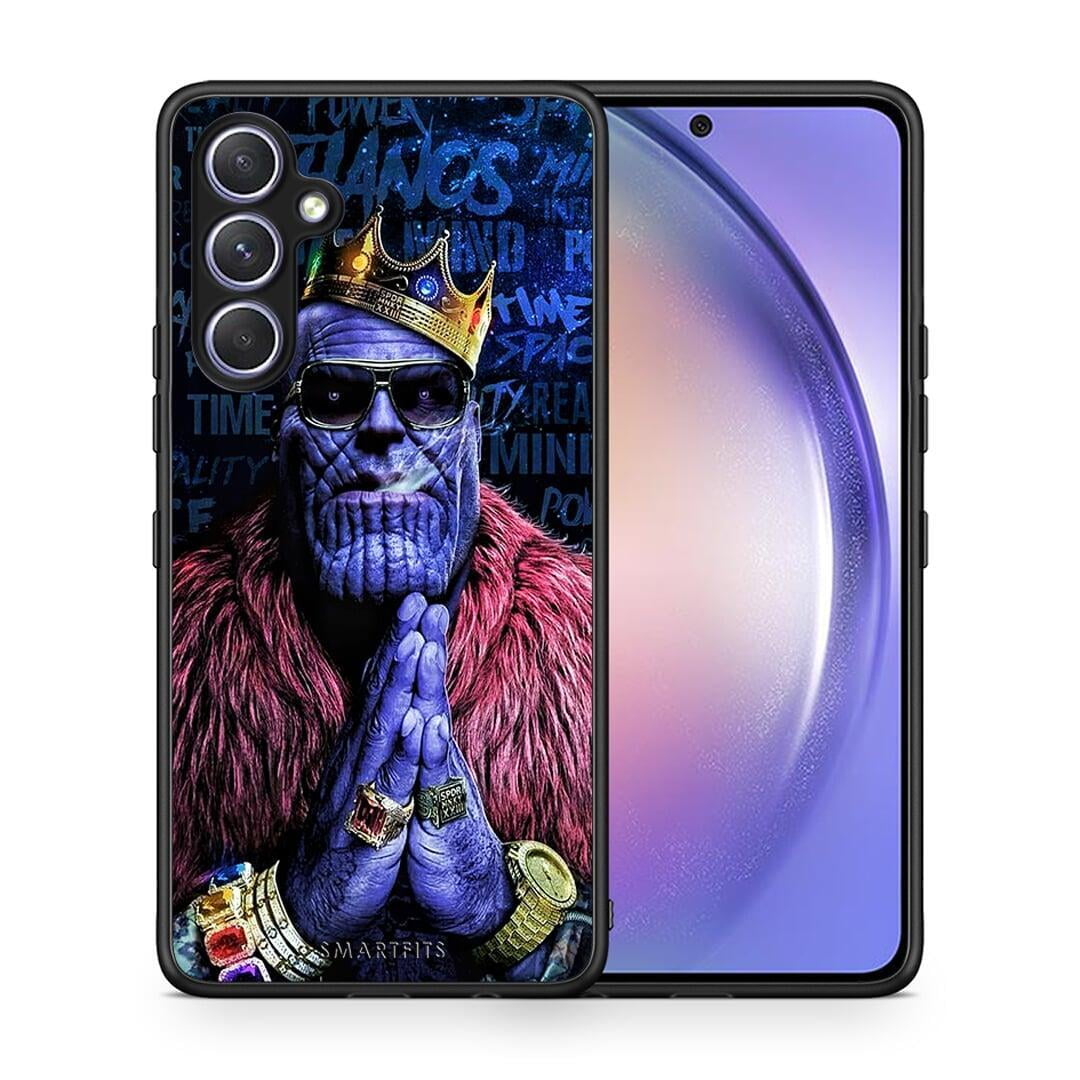 Θήκη Samsung Galaxy A54 PopArt Thanos από τη Smartfits με σχέδιο στο πίσω μέρος και μαύρο περίβλημα | Samsung Galaxy A54 PopArt Thanos Case with Colorful Back and Black Bezels