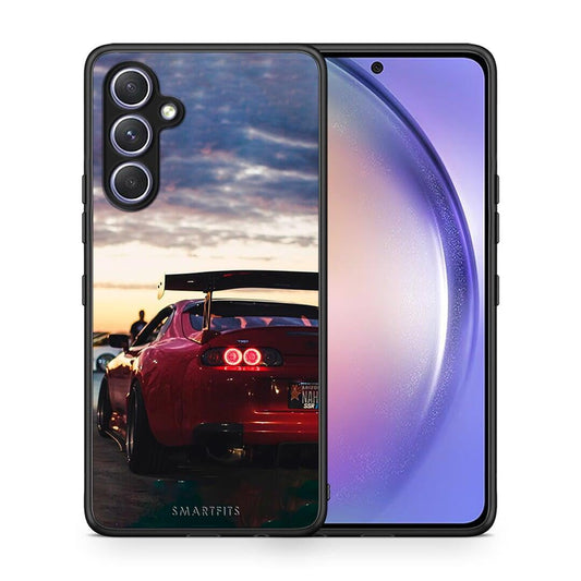 Θήκη Samsung Galaxy A54 Racing Supra από τη Smartfits με σχέδιο στο πίσω μέρος και μαύρο περίβλημα | Samsung Galaxy A54 Racing Supra Case with Colorful Back and Black Bezels