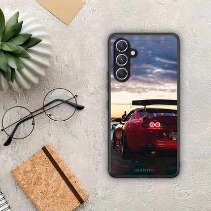 Θήκη Samsung Galaxy A54 Racing Supra από τη Smartfits με σχέδιο στο πίσω μέρος και μαύρο περίβλημα | Samsung Galaxy A54 Racing Supra Case with Colorful Back and Black Bezels