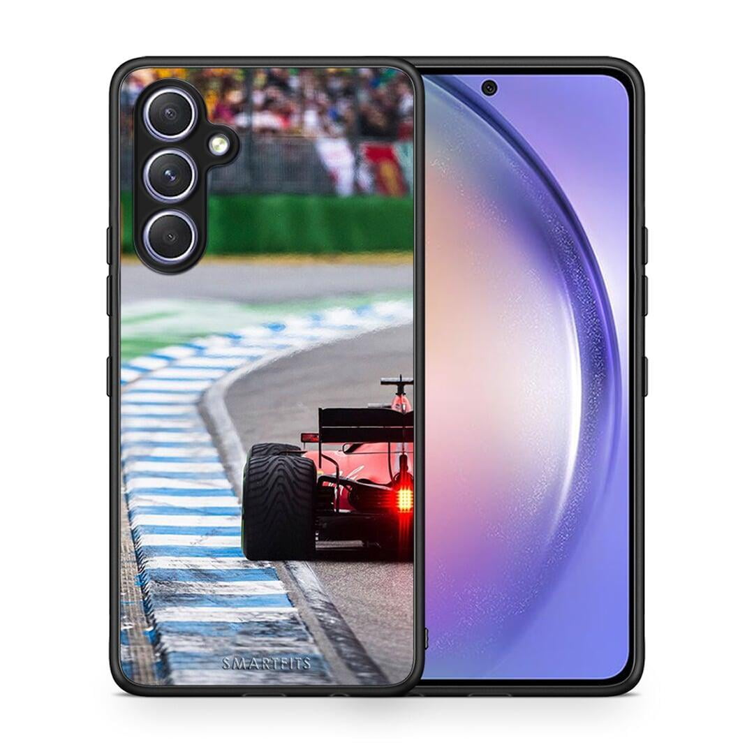 Θήκη Samsung Galaxy A54 Racing Vibes από τη Smartfits με σχέδιο στο πίσω μέρος και μαύρο περίβλημα | Samsung Galaxy A54 Racing Vibes Case with Colorful Back and Black Bezels