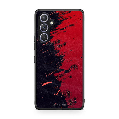 Θήκη Samsung Galaxy A54 Red Paint από τη Smartfits με σχέδιο στο πίσω μέρος και μαύρο περίβλημα | Samsung Galaxy A54 Red Paint Case with Colorful Back and Black Bezels