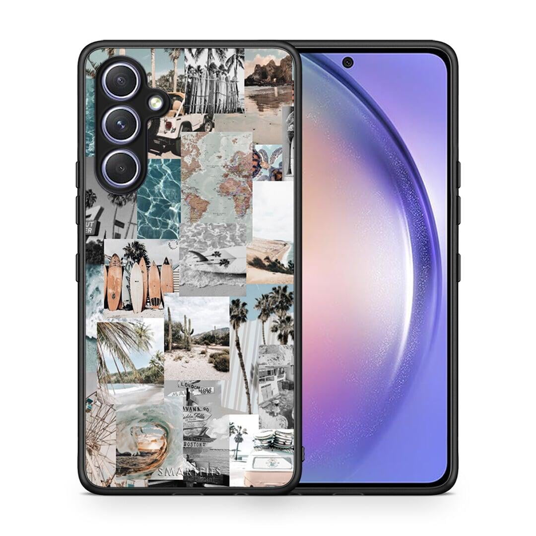 Θήκη Samsung Galaxy A54 Retro Beach Life από τη Smartfits με σχέδιο στο πίσω μέρος και μαύρο περίβλημα | Samsung Galaxy A54 Retro Beach Life Case with Colorful Back and Black Bezels