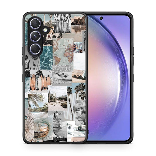 Θήκη Samsung Galaxy A54 Retro Beach Life από τη Smartfits με σχέδιο στο πίσω μέρος και μαύρο περίβλημα | Samsung Galaxy A54 Retro Beach Life Case with Colorful Back and Black Bezels