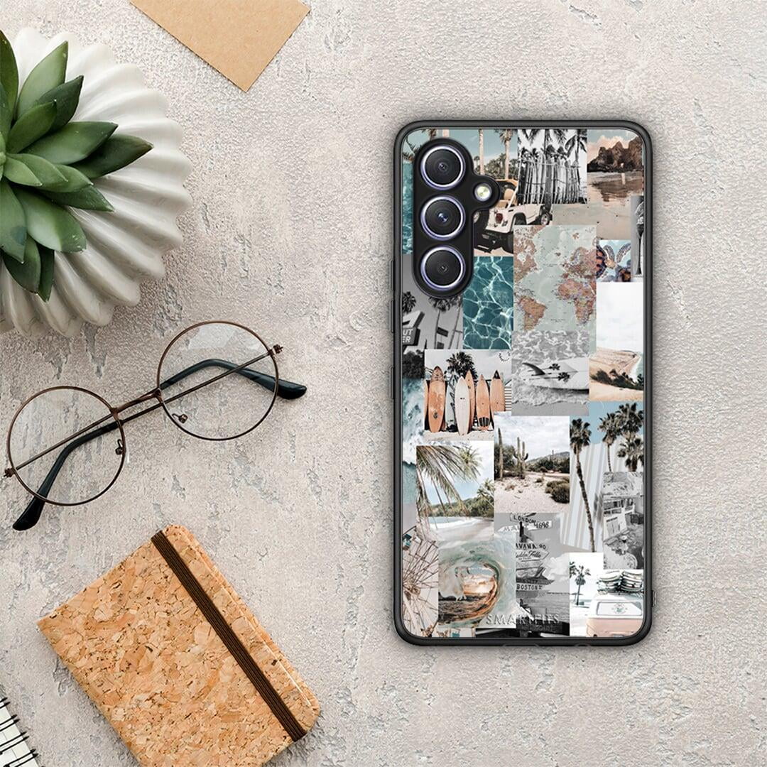 Θήκη Samsung Galaxy A54 Retro Beach Life από τη Smartfits με σχέδιο στο πίσω μέρος και μαύρο περίβλημα | Samsung Galaxy A54 Retro Beach Life Case with Colorful Back and Black Bezels