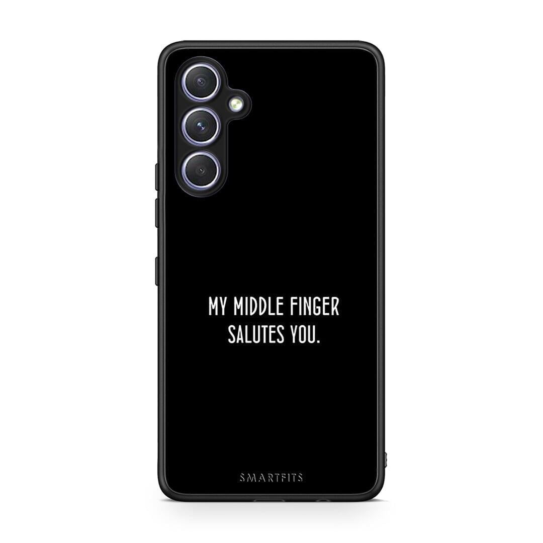 Θήκη Samsung Galaxy A54 Salute από τη Smartfits με σχέδιο στο πίσω μέρος και μαύρο περίβλημα | Samsung Galaxy A54 Salute Case with Colorful Back and Black Bezels