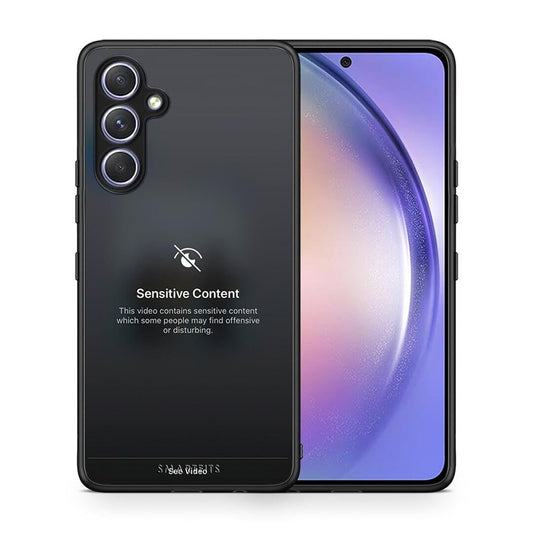 Θήκη Samsung Galaxy A54 Sensitive Content από τη Smartfits με σχέδιο στο πίσω μέρος και μαύρο περίβλημα | Samsung Galaxy A54 Sensitive Content Case with Colorful Back and Black Bezels