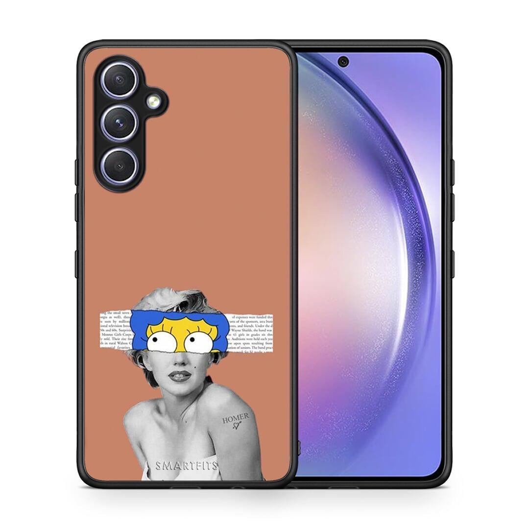 Θήκη Samsung Galaxy A54 Sim Merilyn από τη Smartfits με σχέδιο στο πίσω μέρος και μαύρο περίβλημα | Samsung Galaxy A54 Sim Merilyn Case with Colorful Back and Black Bezels