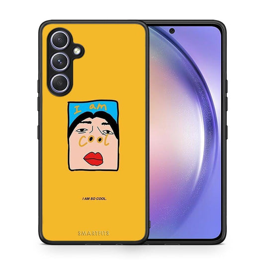 Θήκη Samsung Galaxy A54 So Cool από τη Smartfits με σχέδιο στο πίσω μέρος και μαύρο περίβλημα | Samsung Galaxy A54 So Cool Case with Colorful Back and Black Bezels