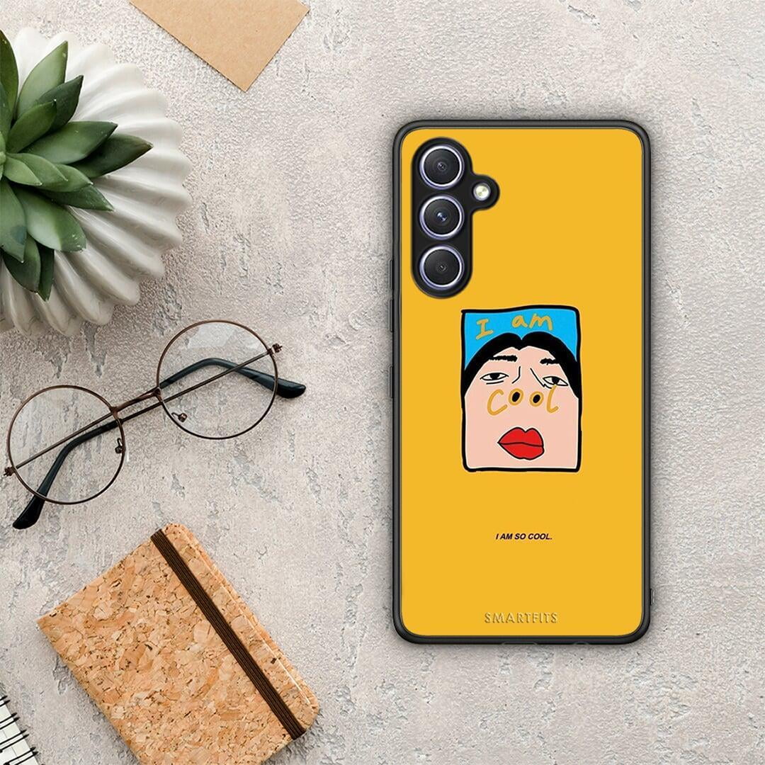 Θήκη Samsung Galaxy A54 So Cool από τη Smartfits με σχέδιο στο πίσω μέρος και μαύρο περίβλημα | Samsung Galaxy A54 So Cool Case with Colorful Back and Black Bezels