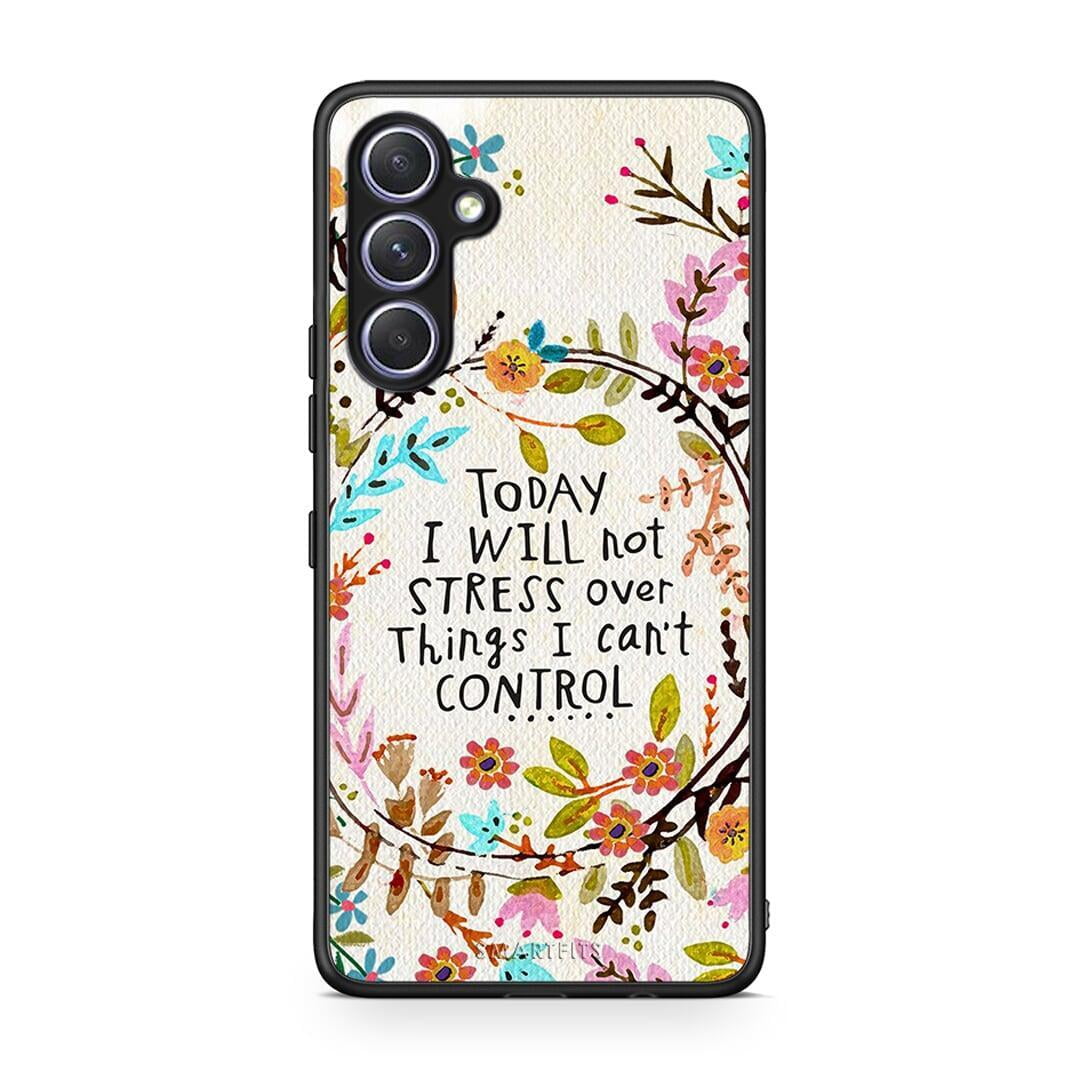 Θήκη Samsung Galaxy A54 Stress Over από τη Smartfits με σχέδιο στο πίσω μέρος και μαύρο περίβλημα | Samsung Galaxy A54 Stress Over Case with Colorful Back and Black Bezels