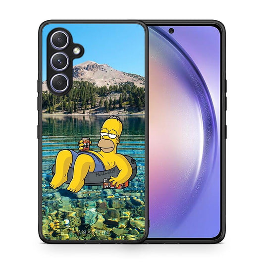 Θήκη Samsung Galaxy A54 Summer Happiness από τη Smartfits με σχέδιο στο πίσω μέρος και μαύρο περίβλημα | Samsung Galaxy A54 Summer Happiness Case with Colorful Back and Black Bezels