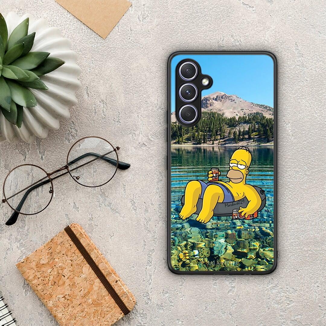 Θήκη Samsung Galaxy A54 Summer Happiness από τη Smartfits με σχέδιο στο πίσω μέρος και μαύρο περίβλημα | Samsung Galaxy A54 Summer Happiness Case with Colorful Back and Black Bezels