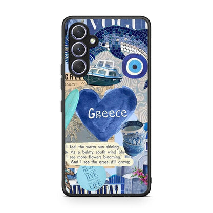Θήκη Samsung Galaxy A54 Summer In Greece από τη Smartfits με σχέδιο στο πίσω μέρος και μαύρο περίβλημα | Samsung Galaxy A54 Summer In Greece Case with Colorful Back and Black Bezels
