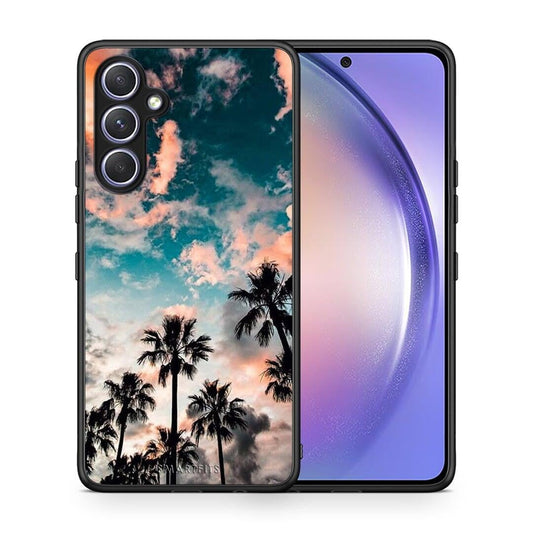 Θήκη Samsung Galaxy A54 Summer Sky από τη Smartfits με σχέδιο στο πίσω μέρος και μαύρο περίβλημα | Samsung Galaxy A54 Summer Sky Case with Colorful Back and Black Bezels