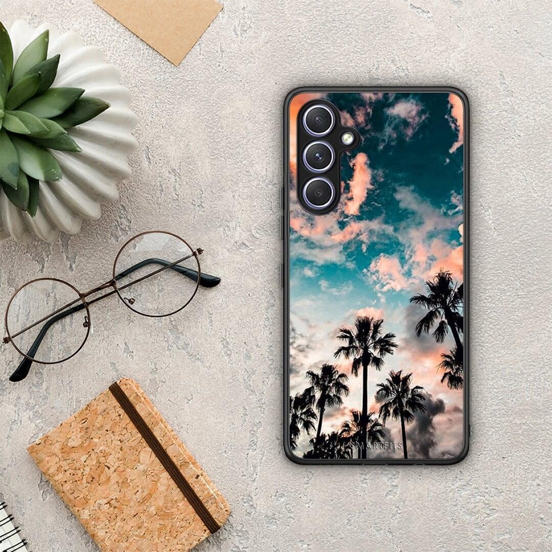 Θήκη Samsung Galaxy A54 Summer Sky από τη Smartfits με σχέδιο στο πίσω μέρος και μαύρο περίβλημα | Samsung Galaxy A54 Summer Sky Case with Colorful Back and Black Bezels