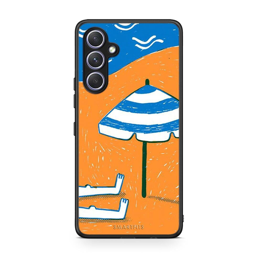 Θήκη Samsung Galaxy A54 Summering από τη Smartfits με σχέδιο στο πίσω μέρος και μαύρο περίβλημα | Samsung Galaxy A54 Summering Case with Colorful Back and Black Bezels