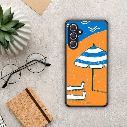 Θήκη Samsung Galaxy A54 Summering από τη Smartfits με σχέδιο στο πίσω μέρος και μαύρο περίβλημα | Samsung Galaxy A54 Summering Case with Colorful Back and Black Bezels
