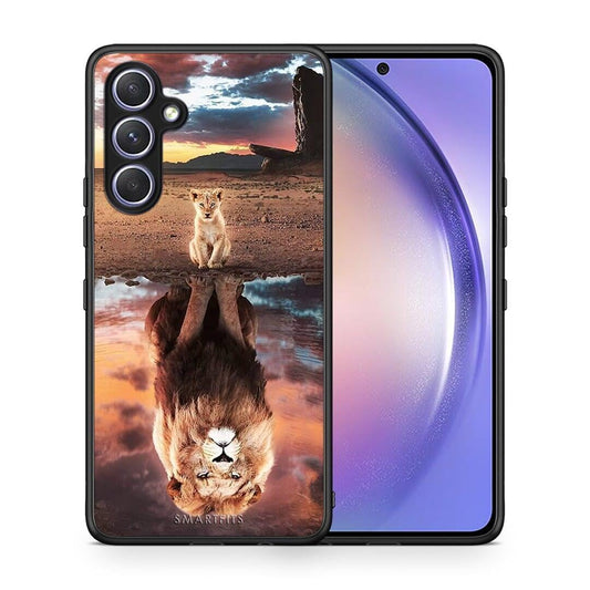 Θήκη Samsung Galaxy A54 Sunset Dreams από τη Smartfits με σχέδιο στο πίσω μέρος και μαύρο περίβλημα | Samsung Galaxy A54 Sunset Dreams Case with Colorful Back and Black Bezels