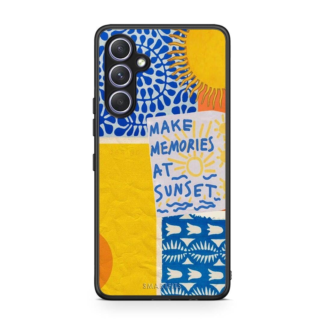 Θήκη Samsung Galaxy A54 Sunset Memories από τη Smartfits με σχέδιο στο πίσω μέρος και μαύρο περίβλημα | Samsung Galaxy A54 Sunset Memories Case with Colorful Back and Black Bezels