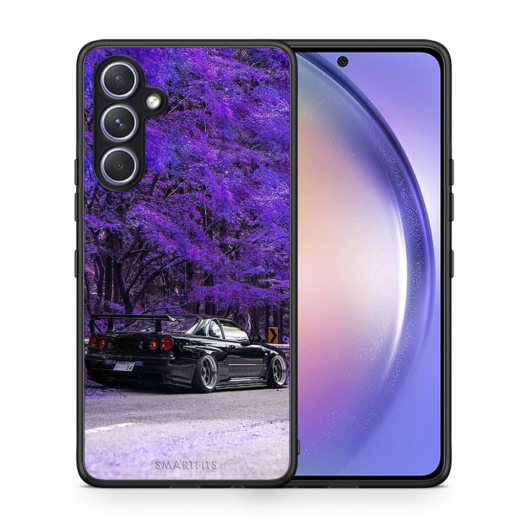 Θήκη Samsung Galaxy A54 Super Car από τη Smartfits με σχέδιο στο πίσω μέρος και μαύρο περίβλημα | Samsung Galaxy A54 Super Car Case with Colorful Back and Black Bezels