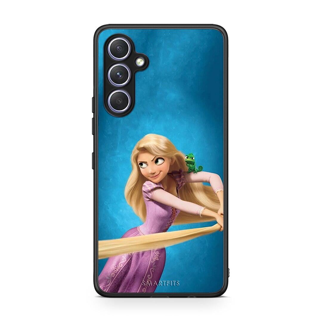 Θήκη Samsung Galaxy A54 Tangled 2 από τη Smartfits με σχέδιο στο πίσω μέρος και μαύρο περίβλημα | Samsung Galaxy A54 Tangled 2 Case with Colorful Back and Black Bezels