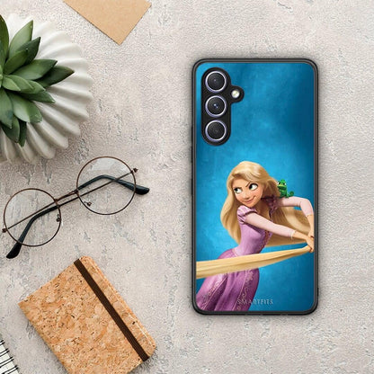 Θήκη Samsung Galaxy A54 Tangled 2 από τη Smartfits με σχέδιο στο πίσω μέρος και μαύρο περίβλημα | Samsung Galaxy A54 Tangled 2 Case with Colorful Back and Black Bezels