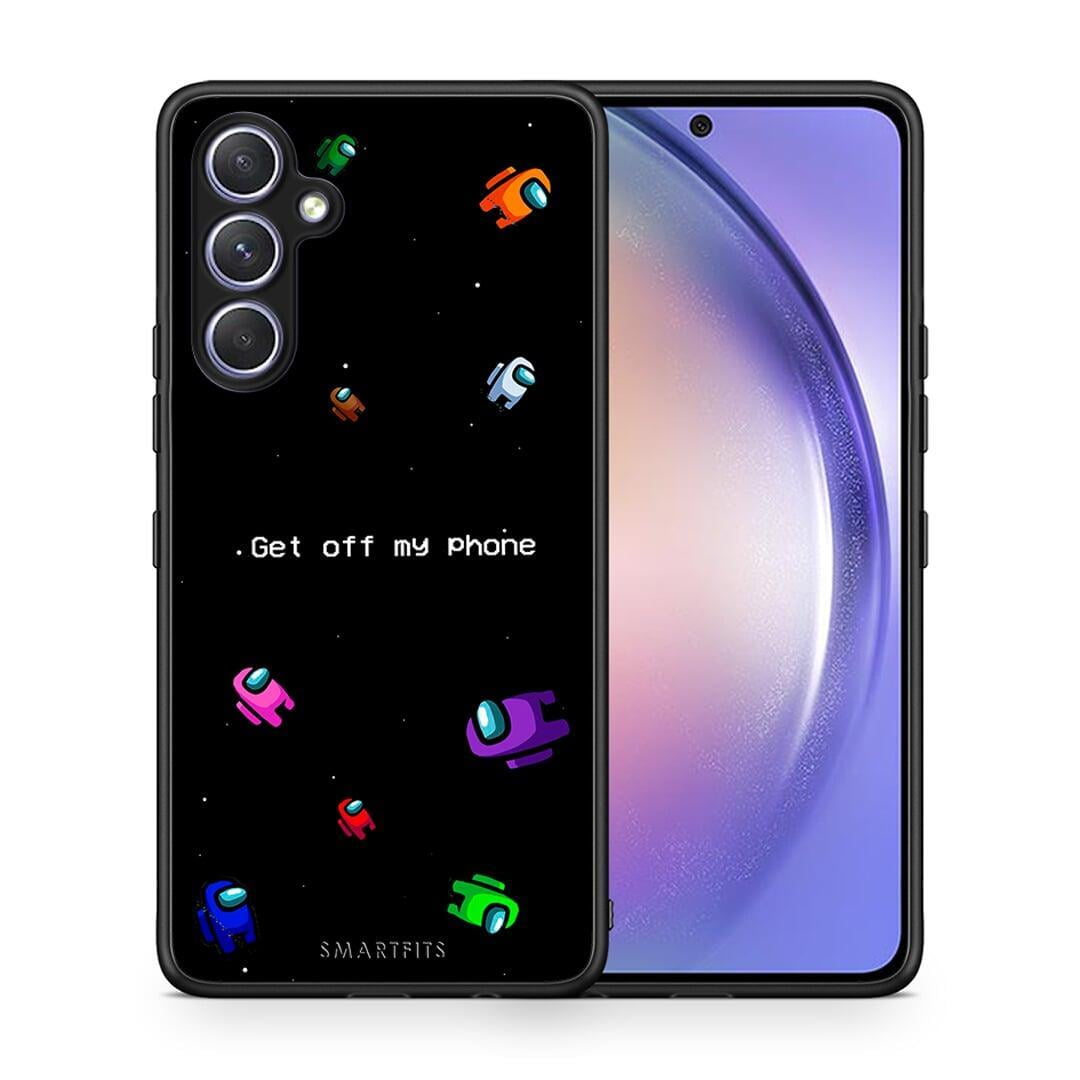 Θήκη Samsung Galaxy A54 Text AFK από τη Smartfits με σχέδιο στο πίσω μέρος και μαύρο περίβλημα | Samsung Galaxy A54 Text AFK Case with Colorful Back and Black Bezels