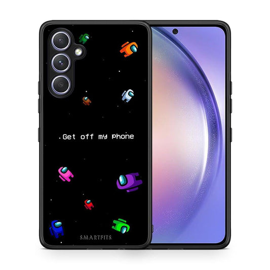 Θήκη Samsung Galaxy A54 Text AFK από τη Smartfits με σχέδιο στο πίσω μέρος και μαύρο περίβλημα | Samsung Galaxy A54 Text AFK Case with Colorful Back and Black Bezels