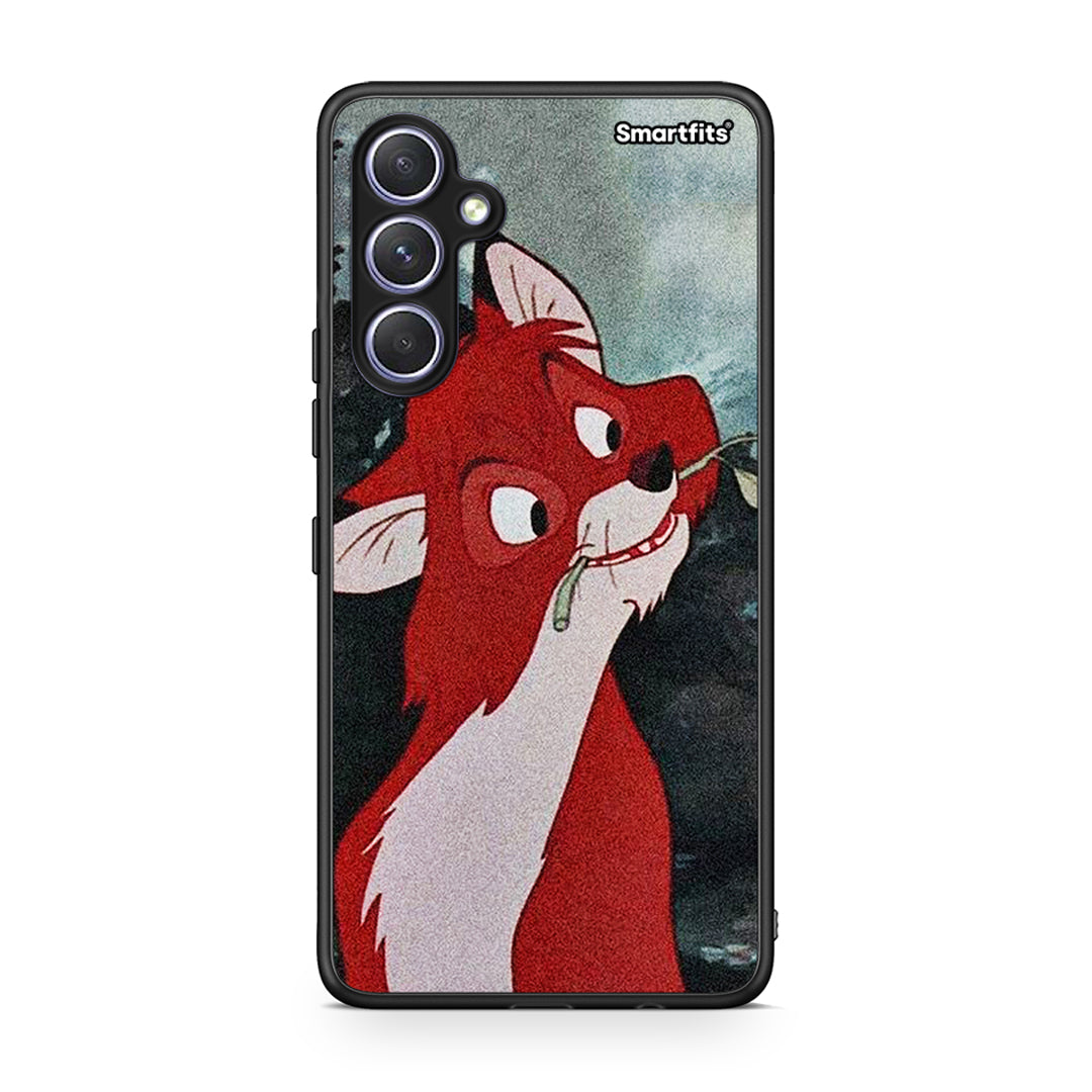 Θήκη Samsung Galaxy A54 Tod And Vixey Love 1 από τη Smartfits με σχέδιο στο πίσω μέρος και μαύρο περίβλημα | Samsung Galaxy A54 Tod And Vixey Love 1 Case with Colorful Back and Black Bezels