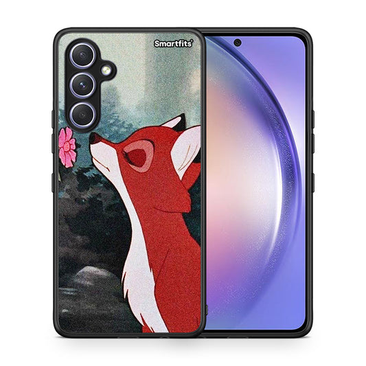 Θήκη Samsung Galaxy A54 Tod And Vixey Love 2 από τη Smartfits με σχέδιο στο πίσω μέρος και μαύρο περίβλημα | Samsung Galaxy A54 Tod And Vixey Love 2 Case with Colorful Back and Black Bezels