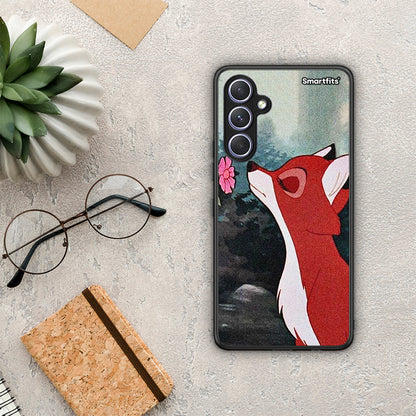 Θήκη Samsung Galaxy A54 Tod And Vixey Love 2 από τη Smartfits με σχέδιο στο πίσω μέρος και μαύρο περίβλημα | Samsung Galaxy A54 Tod And Vixey Love 2 Case with Colorful Back and Black Bezels