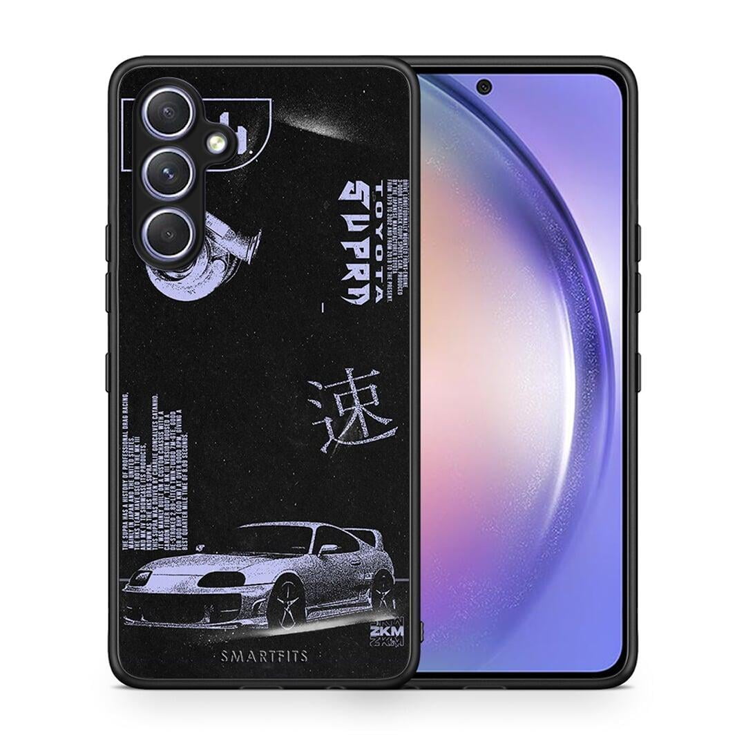 Θήκη Samsung Galaxy A54 Tokyo Drift από τη Smartfits με σχέδιο στο πίσω μέρος και μαύρο περίβλημα | Samsung Galaxy A54 Tokyo Drift Case with Colorful Back and Black Bezels