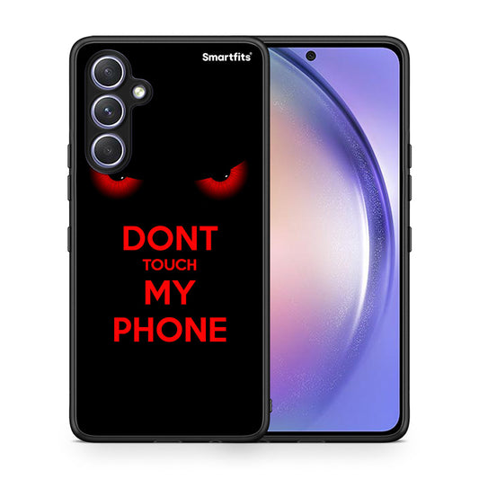 Θήκη Samsung Galaxy A54 Touch My Phone από τη Smartfits με σχέδιο στο πίσω μέρος και μαύρο περίβλημα | Samsung Galaxy A54 Touch My Phone Case with Colorful Back and Black Bezels