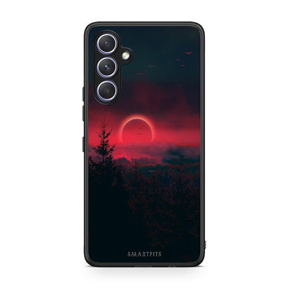 Θήκη Samsung Galaxy A54 Tropic Sunset από τη Smartfits με σχέδιο στο πίσω μέρος και μαύρο περίβλημα | Samsung Galaxy A54 Tropic Sunset Case with Colorful Back and Black Bezels