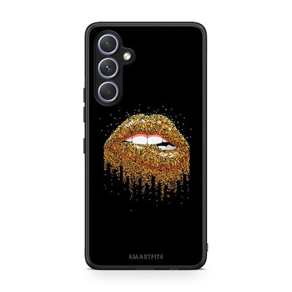 Θήκη Samsung Galaxy A54 Valentine Golden από τη Smartfits με σχέδιο στο πίσω μέρος και μαύρο περίβλημα | Samsung Galaxy A54 Valentine Golden Case with Colorful Back and Black Bezels