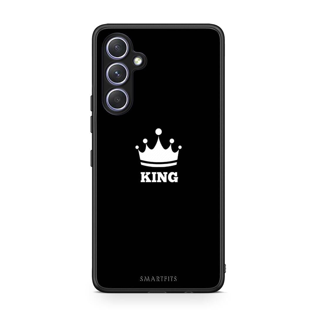 Θήκη Samsung Galaxy A54 Valentine King από τη Smartfits με σχέδιο στο πίσω μέρος και μαύρο περίβλημα | Samsung Galaxy A54 Valentine King Case with Colorful Back and Black Bezels