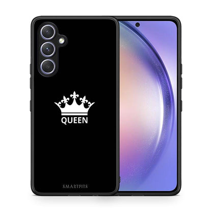 Θήκη Samsung Galaxy A54 Valentine Queen από τη Smartfits με σχέδιο στο πίσω μέρος και μαύρο περίβλημα | Samsung Galaxy A54 Valentine Queen Case with Colorful Back and Black Bezels